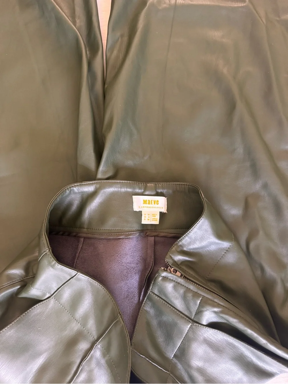 Maeve X Anthropologie Green wide Leg Green Pants - Picture 5 of 5